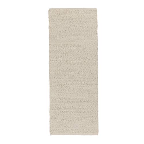 URBANARA Läufer Kesar Wollteppich aus 75% Wolle und 25% Baumwolle, handgewebt, Höhe 20 mm, 70 x...