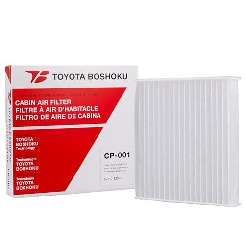 Toyota Boshoku (TB) Cabin Air Filter Engineered as Direct Replacement of 87139-52020 Fits 2009-2019 Toyota Corolla 1.8L GAS; 2009-2018 RAV4 2.5L GAS; 2010-2017 Camry 2.5L GAS