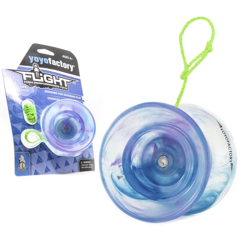 YoYo Factory Flight Offstring JoJo – Leerlauf JoJo mit Kugellager – Für JoJo Kinder ab 8 Jahren – Perfekt für Anfänger und Profi Yoyo Spieler – Hochwertiges Spielzeug und Fidget Toy - Blau / Violett