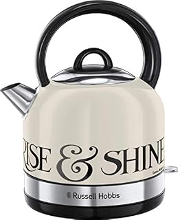 Russell Hobbs 23907 Emma Bridgewater Kettle, Black Toast Cordless Electric Kettle Toast and Marmalade, 3000 W