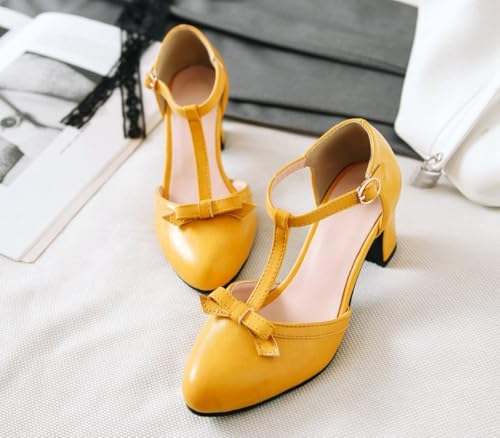 Mary Jane Shoes Women Vintage Victorian Shoes Mid Heel Dress Pumps Wedding Shoes with an Adjustable T Strap3