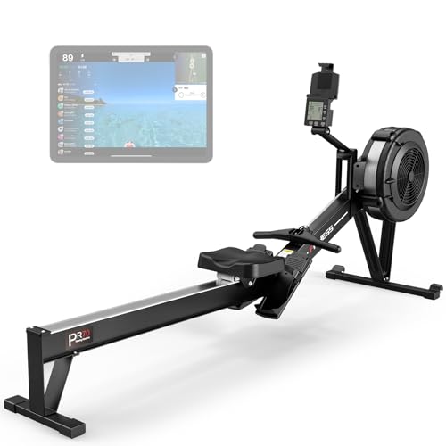 PASYOU Vogatore per Casa, Vogatore ad Aria Professionale con Bluetooth e Kinomap, Vogatore di...