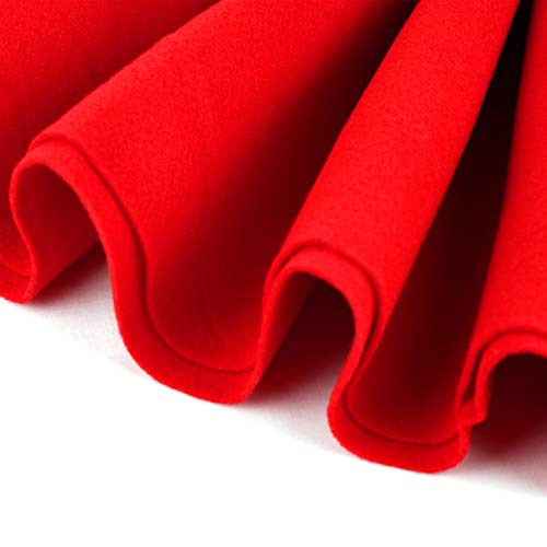 Barcelonetta | Acrylic Felt Fabric | 72'' Inch Wide | 1.5mm Thick | DIY Arts & Crafts, Sewing, Cushion and Padding (Red, 2 Yard)