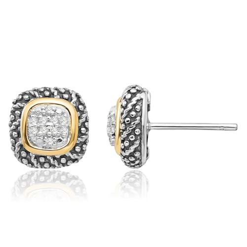 IceCarats Vintage Square Cluster Stud Earrings