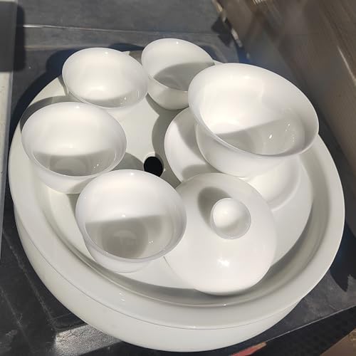 Image of Liang baobao Ice Jade White Porcelain Cups,2 oz Teacup Set of 4 Suet-fat Jade Porcelain Chinese Tea Cup Set for Gongfu Tea (small cups)