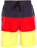 PEARL Deutschland Badehose: Badeshorts im schwarz-rot-goldenen Deutschland-Design, Gr. S (Goldene Badehose, Badehose Schwarz-Rot-Gold, Volleyball)