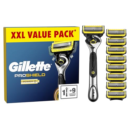 Gillette-ProShield-Power-Mens-Razor-9-Razor-Blade-Refills-with-Precision-Trimmer-5-Anti-Friction-Razor-Blades