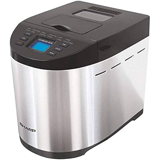 SHARP Atta and Bread Maker for Home, Kitchen | Fully Automatic Functions | 13 Pre Set Menu Including Gluten Free | 3 Crust Colours | Fruit & Nut Dispenser | LCD Display | Grey, Black I JAPAN QUALITY