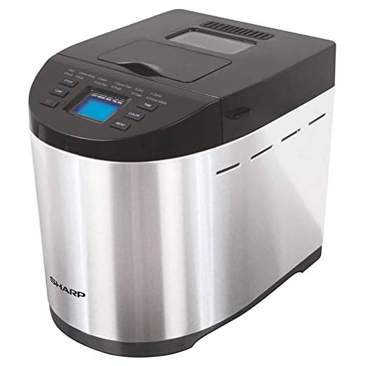 SHARP Atta and Bread Maker for Home, Kitchen | Fully Automatic Functions | 13 Pre Set Menu Including Gluten Free | 3 Crust Colours | Fruit & Nut Dispenser | LCD Display | Grey, Black I JAPAN QUALITY