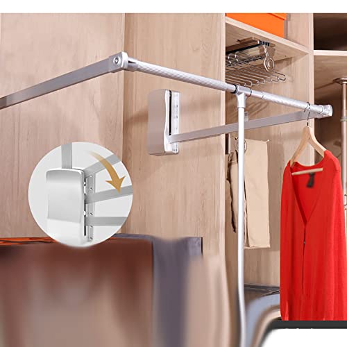 Tringle de penderie rétractable pour suspendre les vêtements dans le dressing - 3