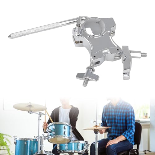 Soporte metálico ajustable para cowbell, abrazadera para soporte de batería, accesorio musical miniatura 2