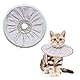 ARTGUTS Halskrause Katze, Verstellbarer Kragen, Elisabethanisches Halsband, Weiches Halsband für Katzen, Kleines graues Halsband, für Haustier Nach Operation und Verletzungen