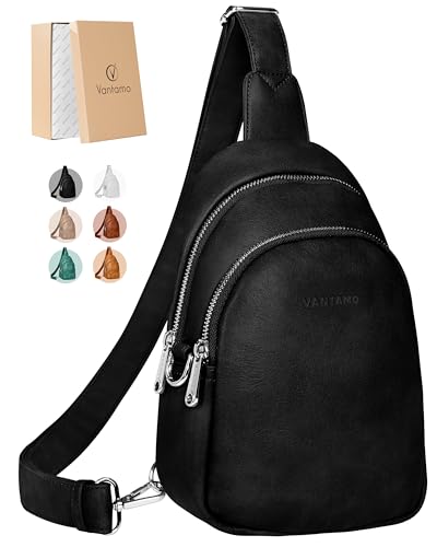 Vantamo Crossbody Sling Bags for Women, RFID & Anti-Pickpocket Clip Cross Body Bag, Adjustable Strap Travel Pack