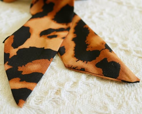 Leopard Scarf for Women Purse Bag Scarf for Handbags Hair Scarves for Bags Leopard Headband4