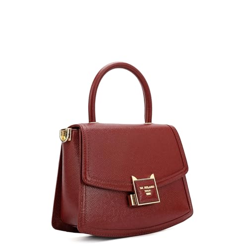 Image of Da Milano Leather Satchel Bag for Women (01019SOL)