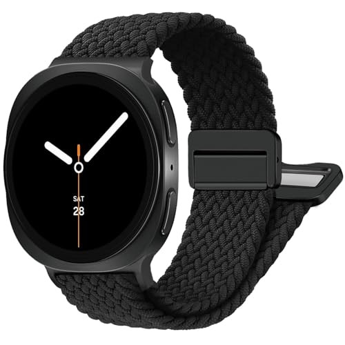 Image of BXUXOHS Magnetic Nylon Bands for Samsung Galaxy Watch 8 Band /Galaxy Watch 8 Classic,Braided Elastic Fabric No Gap Sport Strap for Galaxy Watch 8 /8 Classic 40mm 44mm 46mm men /women
