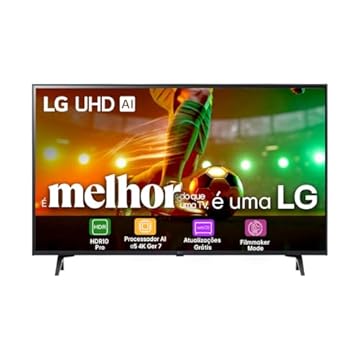 Smart TV 4K 43" LG UHD 43UT8000 Processador α5 Ger7 AI Alexa/Chromecast integrado Otimizador de Jogos webOS 24 compatível com Controle Smart Magic