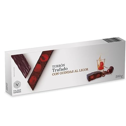 Andy Anand - Turrón de chocolate trufado con cereza, suave quebradizo, turrón. Sabor en cada bocado, turrones de España fabricados en Europa, con