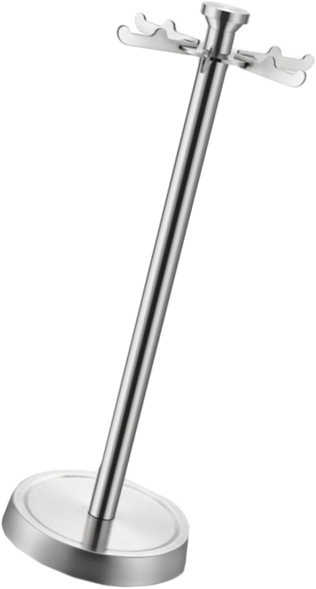 ARTIBETTER Stainless Steel Cooking Utensils Organizer Rack with 6 Hooks, Spatula and Spoon Storage Holder for Kitchen Counter, Multifunctional Shovel Rack for Home Kitchen Storage