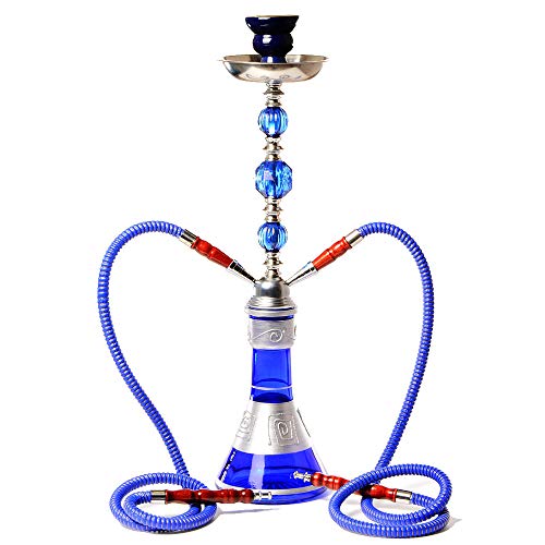 YYMMHH Doppelpfeifen-Shisha-Set, arabisches Glas-Shisha-Shisha, arabische Wasserpfeife, für Brakah Shisha Stickhah…