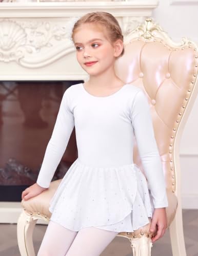 Image of Arshiner Kids Girls Classic Long Sleeve Leotard Dance Ballet Dress