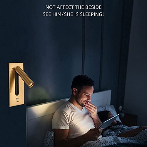 Luz de lectura LED WQHPLMD para habitación con USB ajustable y cuidado visual 4