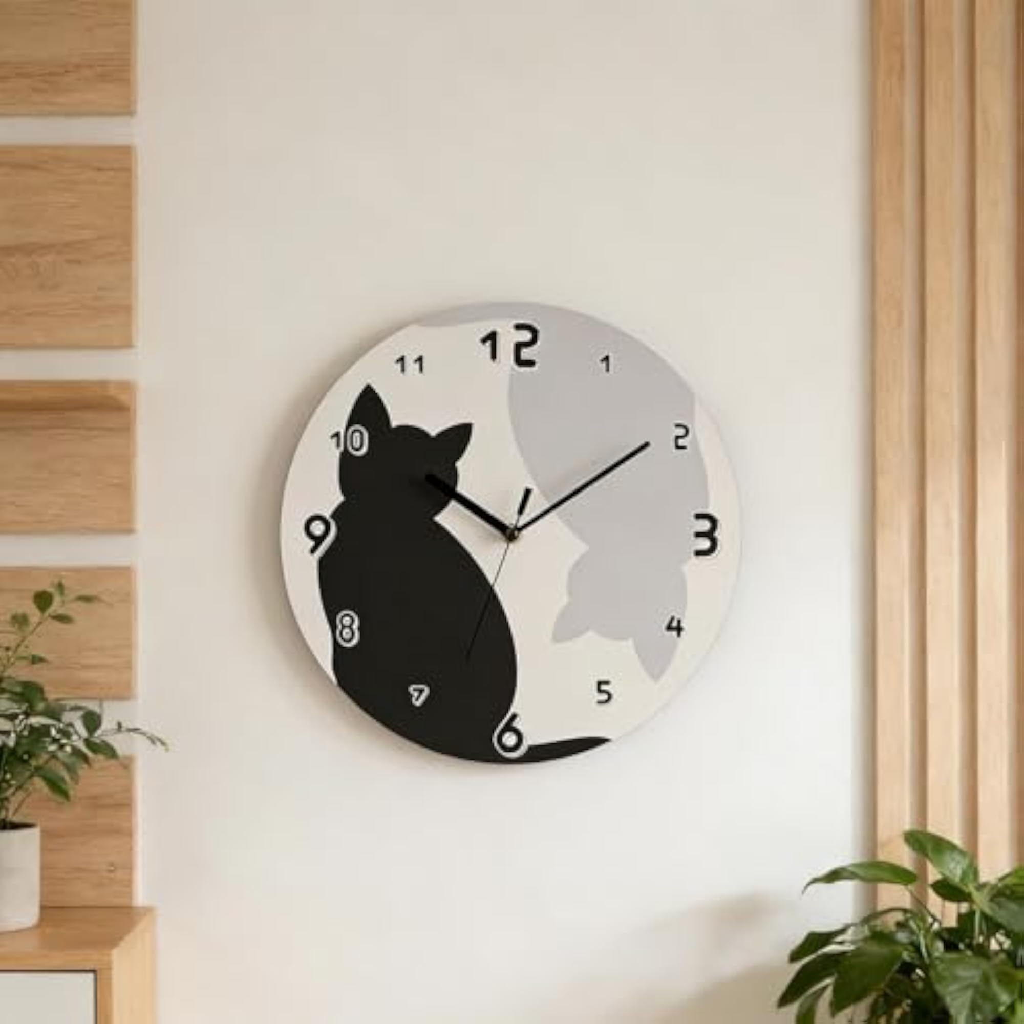 Cat Wall Hanging Clock, Stylish Home Decor