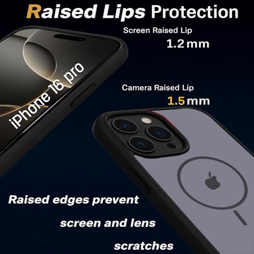 Image of AIBEX Protective OStand Case Compatible for Apple iPhone 16 MagSafe Compatible | Slim Back Cover with Camera Lens Protection, Strong Magnetic Support & Anti-Slip Grip | Military Grade Drop Protection