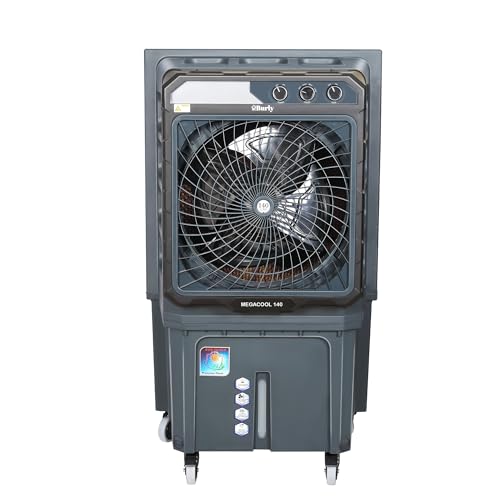 Bhaburly 140L Heavy Duty Air Cooler | 6100 CMH Powerful Cooling | Antibacterial Honeycomb Pads | 275W Motor |Powerful Air trow | Auto Refill | Inverter Compatible | Grey 1 yrars Warranty view 2