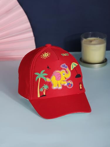 Image of PASSION PETALS Summer Dino Rockstar Baseball Cap for Kids Boys and Girls 2-4Years