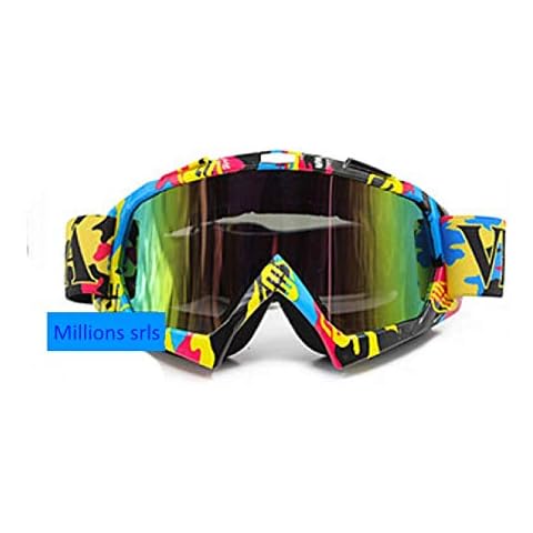VEMAR Motorcycle Goggles Motocross Goggles Enduro UV Protection Ski Goggles Snowboard Goggles Anti-Scratch Windproof - Coloured Lenses Cover