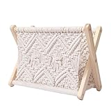 Taille : le porte-revues en macramé mesure 32 x 27 x 20 cm/12,60 x 10,63 x 7,87 pouces..C'est une taille adorable et semble superbe dans votre maison..Veuillez noter la taille avant l'achat.