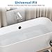 Single Hole Bathtub Overflow Drain Cover for Standard Bath Tub Drains,3-1/8