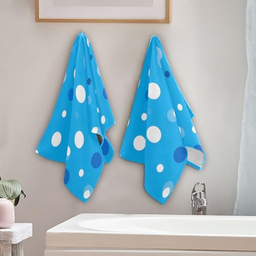 Toallas de mano absorbentes y de secado rápido en algodón suave, pack de 2 5