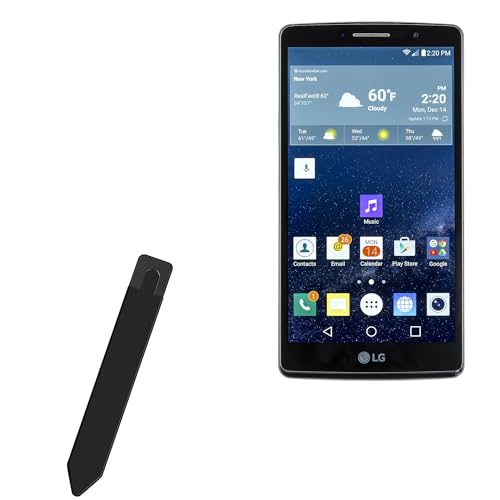 BoxWave Stylus Pouch Compatible with LG G Vista 2 - Stylus PortaPouch, Pen Stylii Holder Carrier Portable Self-Adhesive - Jet Black