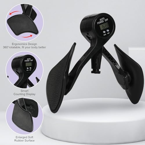 Image of DUNGRANI 3rd Gen Thigh Master 0-100 lbs Adjustable Resistance Inner Thigh Exerciser Trainer Counter with LCD Counter Pelvic Floor Kegel Hip Exercise Workout Equipment Pilates Women Men (Size-3)