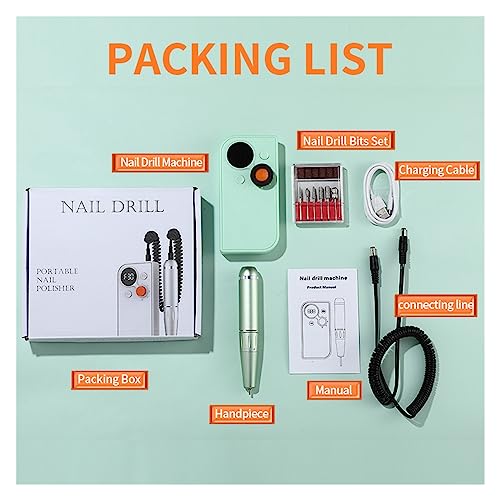Taladro de uñas recargable portátil para esculpir acrílico rápido y sin cables molestos 7