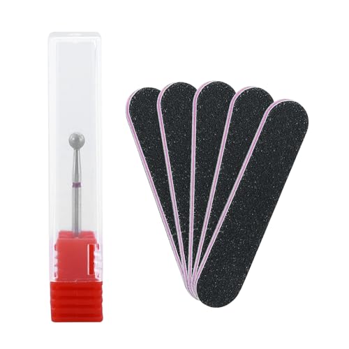 Set di punte per fresa per unghie rotonde, forma sferica, per la pulizia delle cuticole, trapano professionale e sicuro per cuticole per manicure salone per la rimozione delle cuticole pedicure