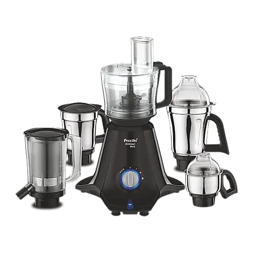 Preethi Zodiac Black Mixer Grinder (750 Watt), 5 Jars, 5 Yr Motor Warranty-image-36