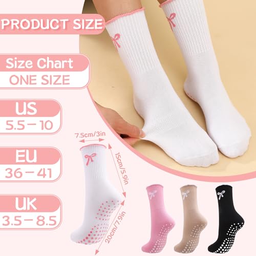 Image of Pilates Grip Yoga Socks for Women Cute Non Slip Socks