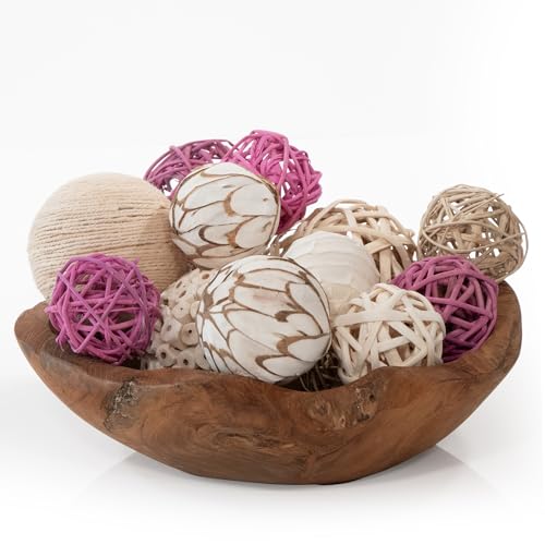 Image of ANDALUCA Large Decorative Vase Filler Bag with Orbs, Balls (Pink)