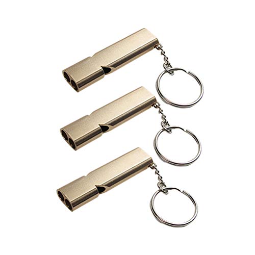 Apito de Sobrevivência ao Ar Livre com 3 peças LIOOBO para Apitos de Emergência com Chaveiro para Ac