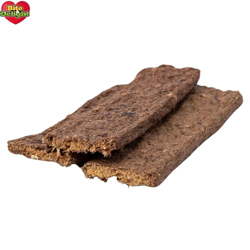 Bite & Delight 500g Hirschfleischstreifen Hirschfleisch-Leckerlis für Hunde Weiche Fleischstreifen aus Wild 98% Leicht Verdaulich Ideal für Gelenke