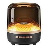 Bluetooth Speaker with HD Sound and Lights, Portable Wireless, Long-lasting battery life, TWS Pairing, for Home/Party/Outdoor/Travel/Beach, Stocking Stuffers, White Elephant Gifts for Adults (Black)