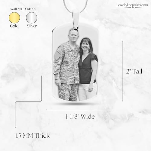 Personalized Photo Engraved Dog Tag with 20" Chain3
