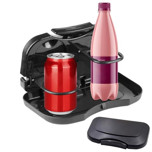 Bandeja organizadora plegable con portavasos para carro miniatura 1
