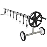 ARKSEN Stainless Steel Solar Cover Reel For Swimming Pools Up To 21' Feet Wide Inground