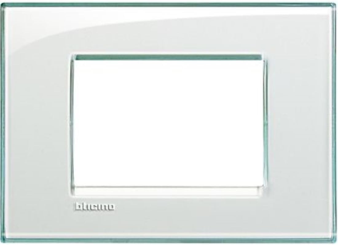 BTicino Livinglight Placca, 3 Moduli, Forma Rettangolare, Multicolore (Acquamarina) (Confezione da 6)