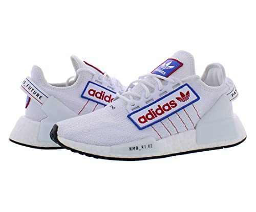 adidas NMD_R1.V2 Mens Shoes Size 9, Cloud White/Scarlet/Blue3