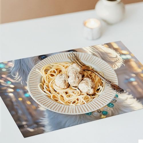 Set de table pour table à manger au motif chien maltais - 8